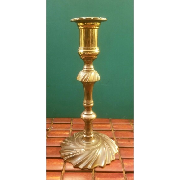 Vintage Baldwin Bronze Candlestick 9" High 4.5" Diameter Base For 7/8" Tapers - Picture 1 of 6